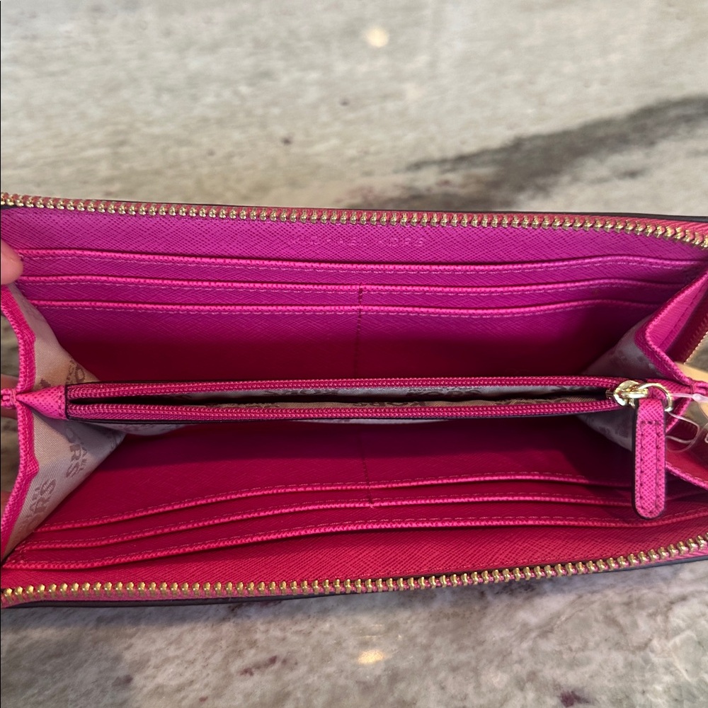 Michael Kors Raspberry Leather Wallet - Picture 4 of 6